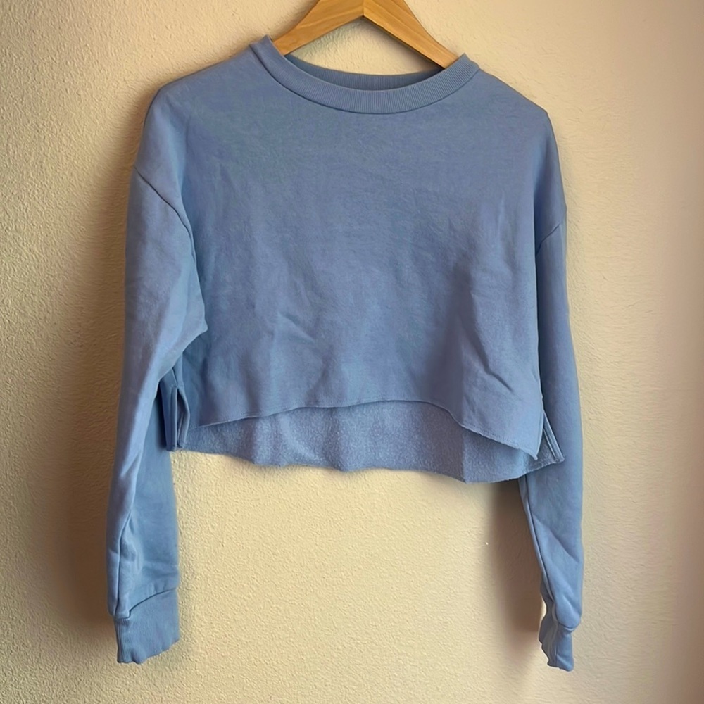 Blue crop sweatshirt